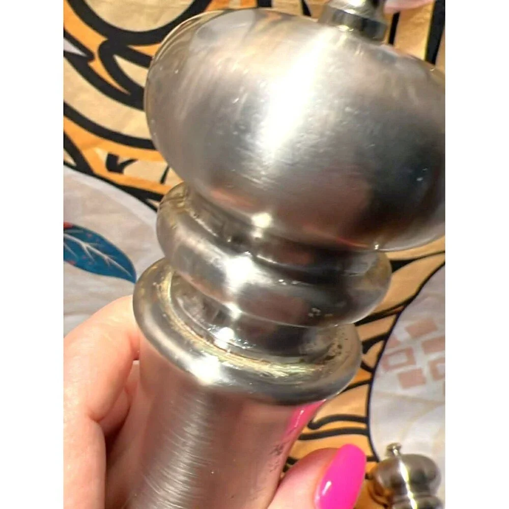 William Bounds Stainless Steel Salt & Pepper Grinder Set – 7” Adjustable Mills